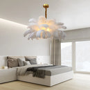 Axyaa Nordic Feather LED Chandelier Pendant Light for Modern Home Decor