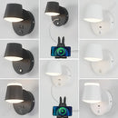 Axyaa LED Rotatable Wall Lamp USB Charging Touch Dimming for Bedroom and Living Room