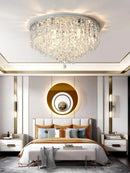 Axyaa Modern Crystal Ceiling Lamp with LED Lighting Fixtures