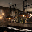 Axyaa Industrial Farmhouse Pendant Light Bronze Black Finish Loft Kitchen Bar Pendant Lamp