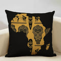 Axyaa Geometric Africa Pattern Sofa Pillow Cover Linen Cushion Case African Decor