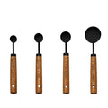 Axyaa Stainless Steel Measuring Cups & Spoons Set with Wooden Handle