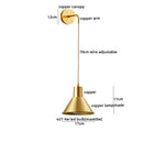 Axyaa Modern Wood Copper LED Wall Sconce for Living Room & Bathroom