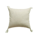 45x45cm Yellow Linen Cushion Cover Boho Chic Decorative Throw Pillow Cover for Sofa - Axyaa