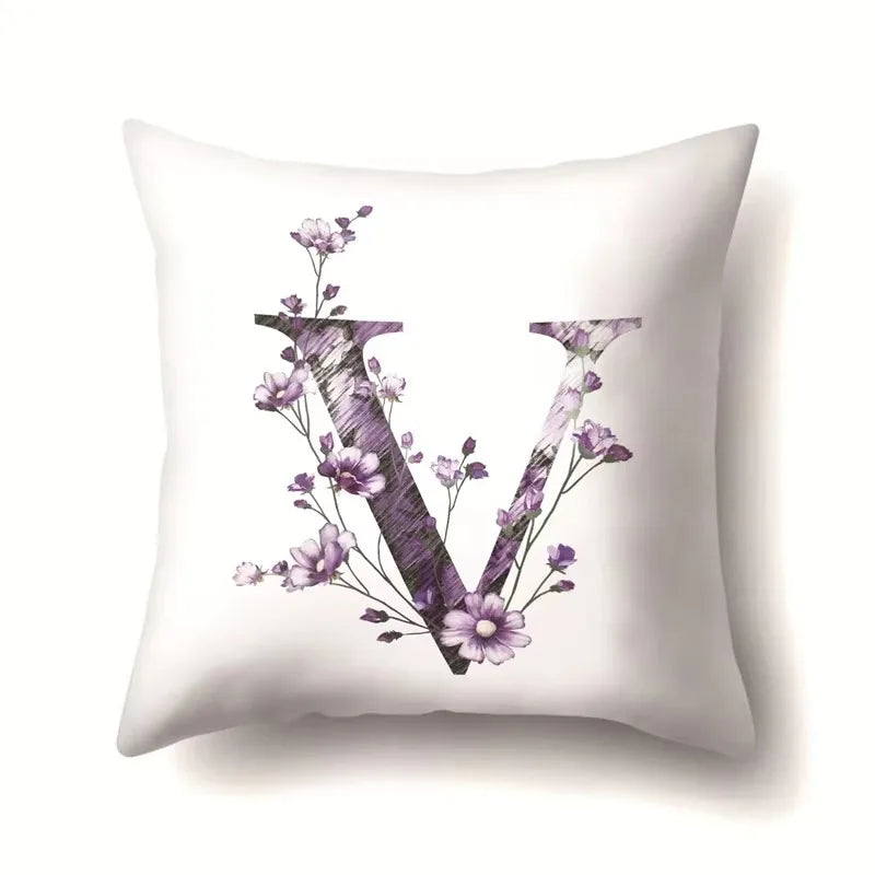 Axyaa Alphabet Cushion Cover - Kids Room Decor Throw Pillow Case