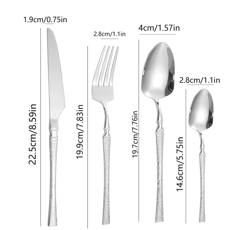 Axyaa Stainless Steel Tableware Set for Various Occasions