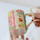 Axya 500ml Ceramic Milk Mug Teenage Girl Coffee Mug Breakfast Cup Home Cookware Gift