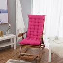 Axyaa Outdoor High-Back Chair Cushion // Non-Slip Sun Lounger Pad // Washable Garden Seat Pillows