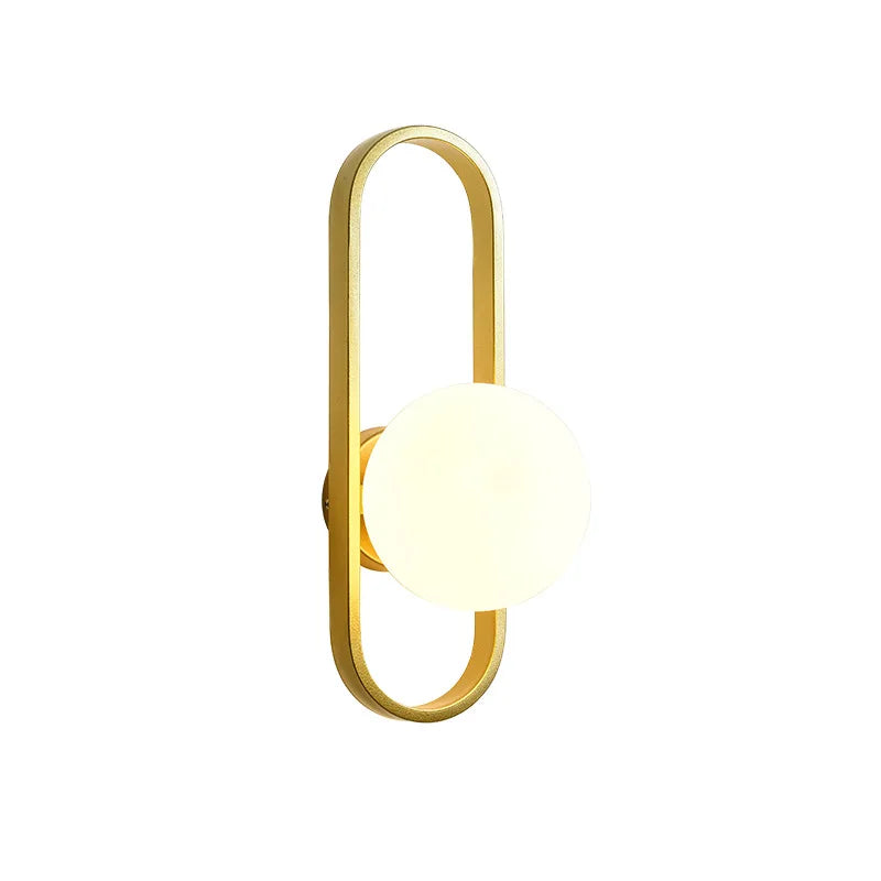 Axyaa Minimalist LED Glass Wall Sconce for Bedroom and Living Room