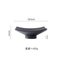 Axyaa Ceramic High-Footed Square Serving Plate for Molecular Cuisine Restaurants