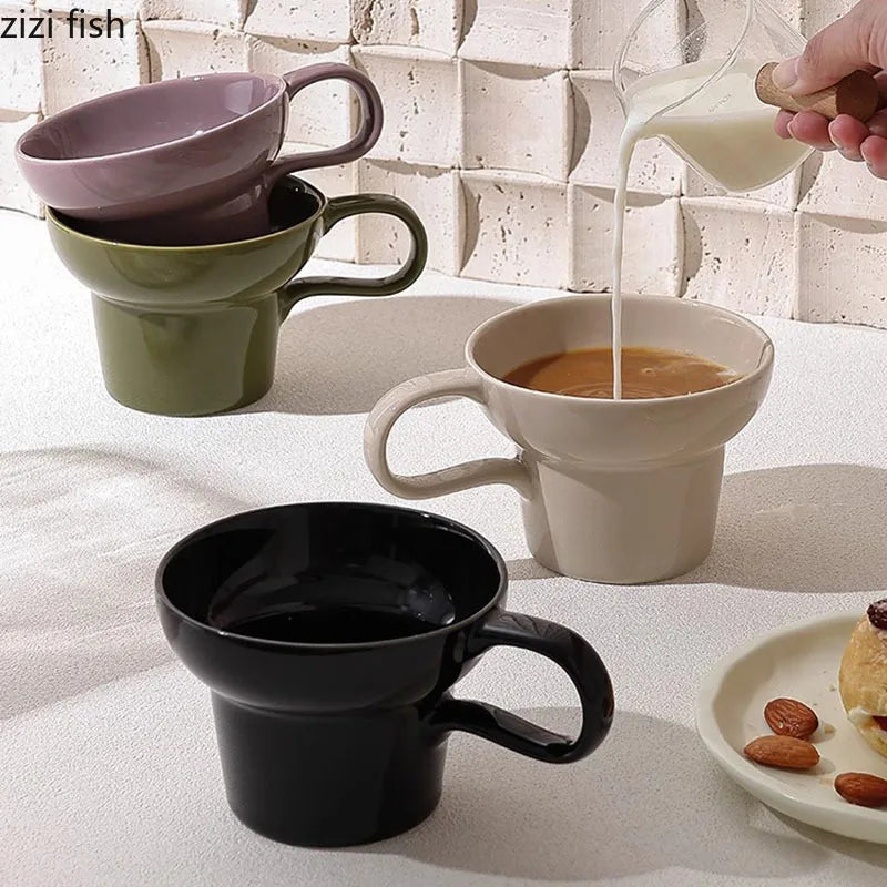 Axya Ceramic Handle Mug Set for Couples