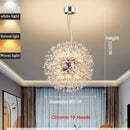 Axyaa Crystal Dandelion LED Chandelier: Modern Firefly Spark Ball Pendant Lamp
