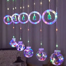 Axyaa Holiday LED String Lights Santa Decor Room Garland - USB Plug - New Year Christmas Decoration