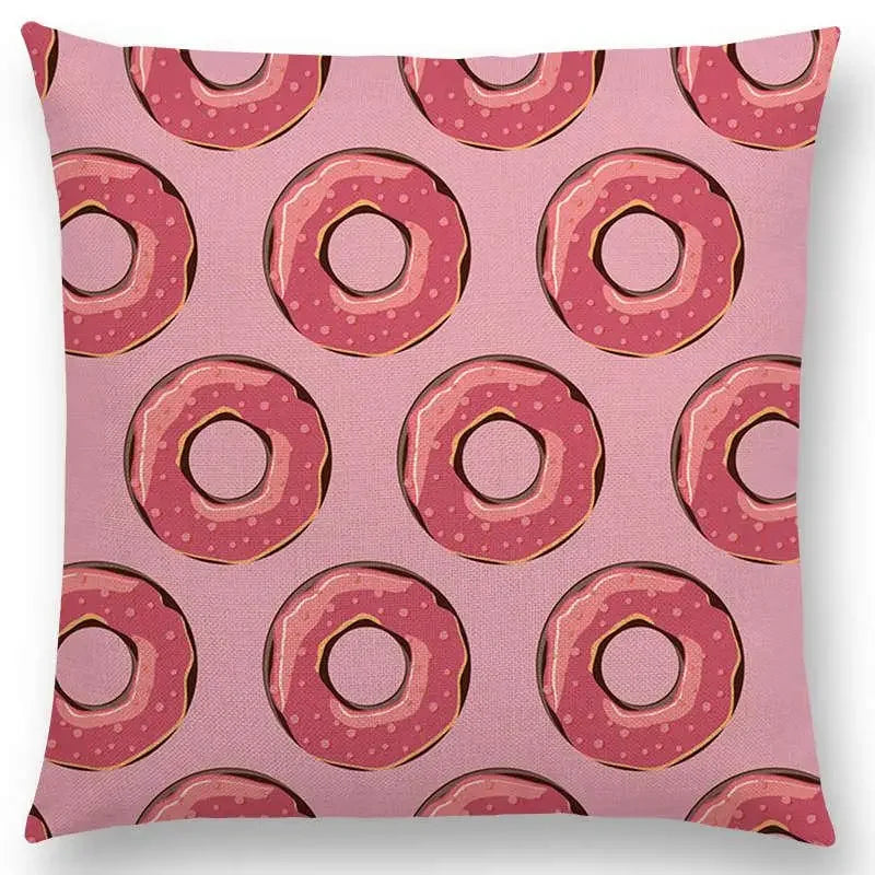 Axyaa Chocolate Candy Donuts Ice Cream Cushion Cover Party Throw Pillow Case