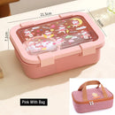 Axyaa 1250ML Cartoon Lunch Box & Soup Bowl Set