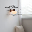 White Ceramic Axyaa LED Wall Lamp for Home Decoration & Stair Light Fixture