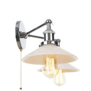 Axyaa 2-Light LED Wall Sconce with Pull Chain Switch for Coffee Bar, Bedroom, Bathroom