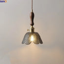Axyaa Nordic Modern LED Glass Pendant Lamps with Knob Switch Fixtures