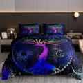 Axyaa Tree of Life Duvet Cover Set - Soft, Comfortable, Zipper Closure for Bedroom décor.