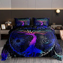 Axyaa Tree of Life Duvet Cover Set - Soft, Comfortable, Zipper Closure for Bedroom décor.