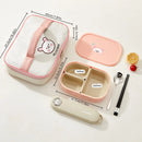Axyaa 3-Grid Microwave Lunch Box Stackable Food Container