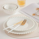 Axya Ceramic Pearl Shell Edge Round Bowl - Kitchen Tableware - Western Dish