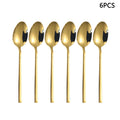 Axyaa Gold Stainless Steel Cutlery Set - Knife, Fork, Spoon - Home Restaurant Hotel Party