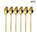 Axyaa Gold Stainless Steel Cutlery Set - Knife, Fork, Spoon - Home Restaurant Hotel Party