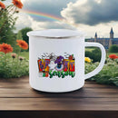 Axyaa Halloween Dwarf Pumpkin Enamel Mug: Holiday Gift, Cute Drinkware