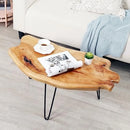 Axyaa Live Edge Cedar Wood Coffee Table - Modern Centerpiece for Living Spaces
