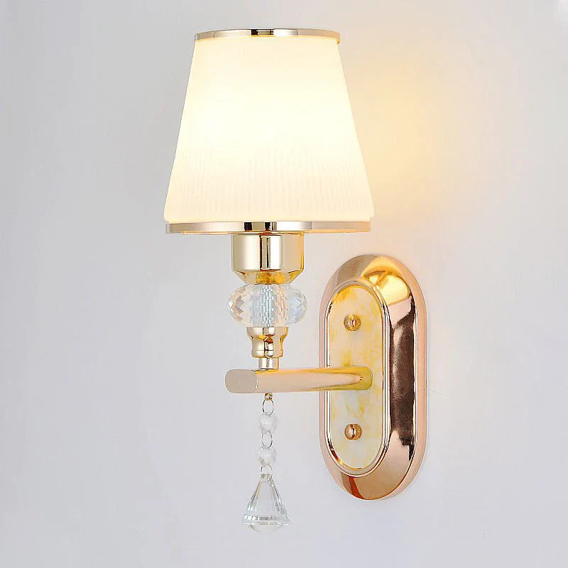 Axyaa Crystal Bedside Wall Sconce 12W LED Indoor Wall Lamp