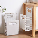 Axyaa Foldable Plastic Laundry Basket Bathroom Organizer Storage Stand