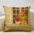Axyaa Vintage Flower Cushion Cover 45x45cm Square Pillow Case Nostalgic Design