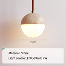Axyaa Stone Ball Chandelier for Ambient Lighting in Home, Restaurant, Bedroom