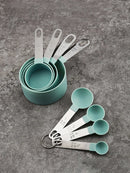 Axyaa Stainless Steel Measuring Cups Spoons Set Kitchen Utensils Accessories
