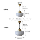 Axyaa Round Glass Chandelier: French Nordic Luxury Pendant Lamp - Minimalist Home Decor LED Hanging Lights