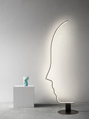 Axyaa Minimalist LED Face Floor Lamp for Living Room and Bedroom Lighting