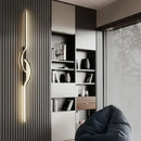 Axyaa Modern LED Wall Sconce - Black/Gold Wall Decor for Living Room, Bedroom, Dining Area