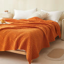 Axyaa Soft Cotton Throw Blanket, Hollow Comfort Towel Quilt, Breathable Summer Bed Cover