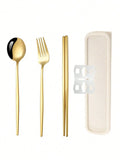 Axyaa Stainless Steel Cutlery Set with Storage Box - 3 Pieces
