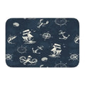 Axyaa Nautical Compass Anchor Rudder Printed Small Non-slip Doormat