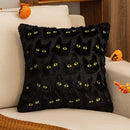 Axyaa Black Plush Pillowcase: Halloween Festival Sofa Throw Pillow Cover