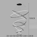 Axyaa Staircase Chandelier: Modern LED Pendant Light for Living Room and Indoor Lighting
