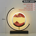 Axyaa Sand Art Table Lamp: Natural Landscape Sand Painting LED Light Rotation Home Decor