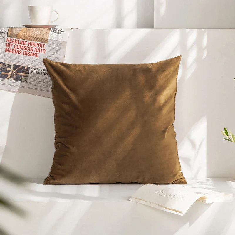 Velvet Cushion Cover for Sofa Living Room, 30x50cm Decorative Pillows by Axyaa