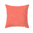 Axyaa Starfish Stripe Print Cushion Cover | Pink Coral Orange Home Decor Pillow Cover