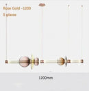 Axyaa Modern Italian Design LED Glass Tube Chandelier: Stylish Lighting for Bedroom or Living Room
