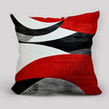 Axyaa Red & Black Geometric Pillow Covers - Modern Abstract Pattern for Home Decor