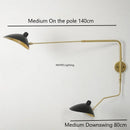 Axyaa Nordic Long Arm Wall Lights: Rotatable Bedside Lamp for Cozy Reading