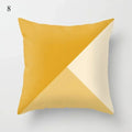 Axyaa Yellow Geometric Print Cushion Pillowcase - 45x45cm